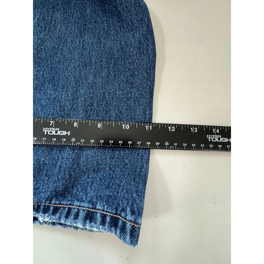 Hollister Jeans Women 18S Blue Curvy Mid-Rise Baggy Denim Short Relaxed Fit - Picture 7 of 8